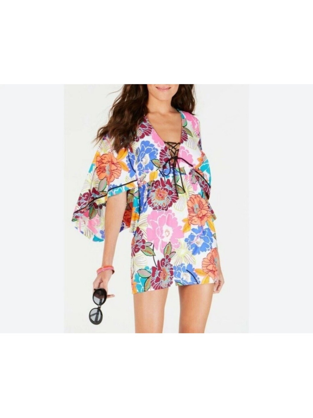 Trina Turk radiant blooms coverup stretch dress
